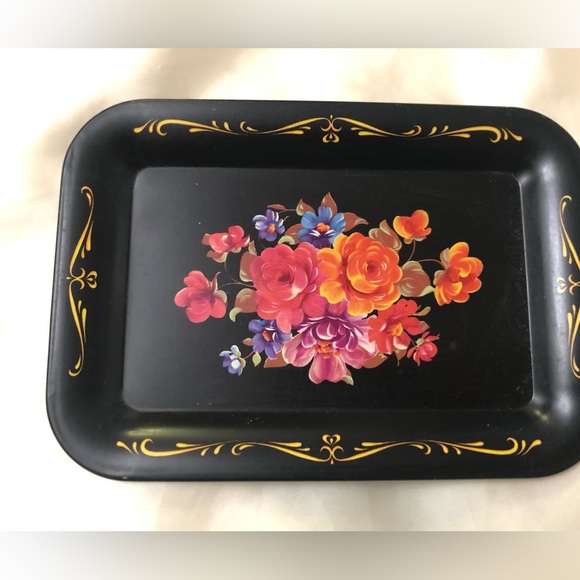 Vintage flora metal storage tray 4pcs- SMALL SIZE- - Picture 6 of 8